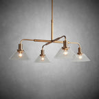 Theron Glass Round Chandelier 30'' 52'' - Cyran Lamps