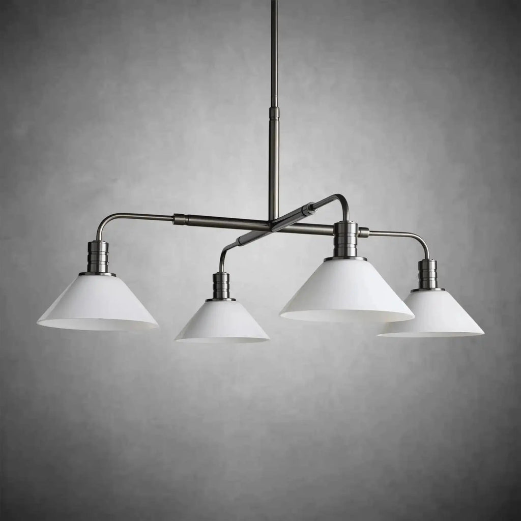 Theron Glass Round Chandelier 30'' 52'' - Cyran Lamps