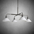 Theron Glass Round Chandelier 30'' 52'' - Cyran Lamps