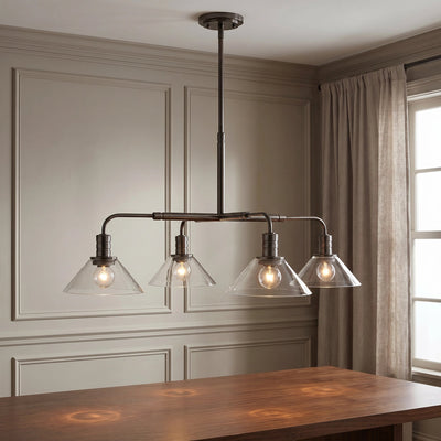 Theron Glass Round Chandelier 30'' 52'' - Cyran Lamps