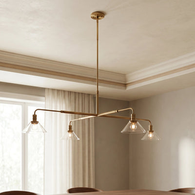 Theron Glass Round Chandelier 30'' 52'' - Cyran Lamps