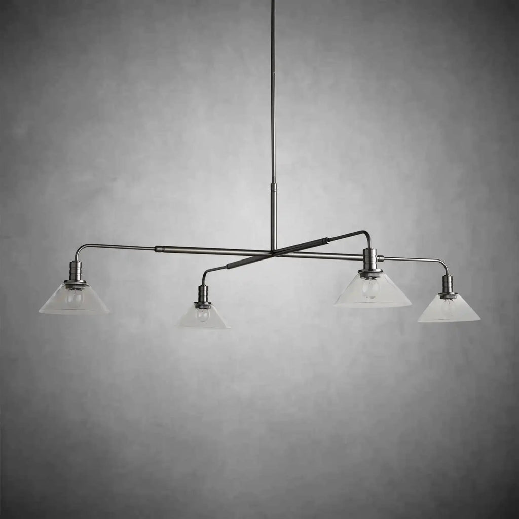 Theron Glass Round Chandelier 30'' 52'' - Cyran Lamps