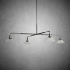 Theron Glass Round Chandelier 30'' 52'' - Cyran Lamps