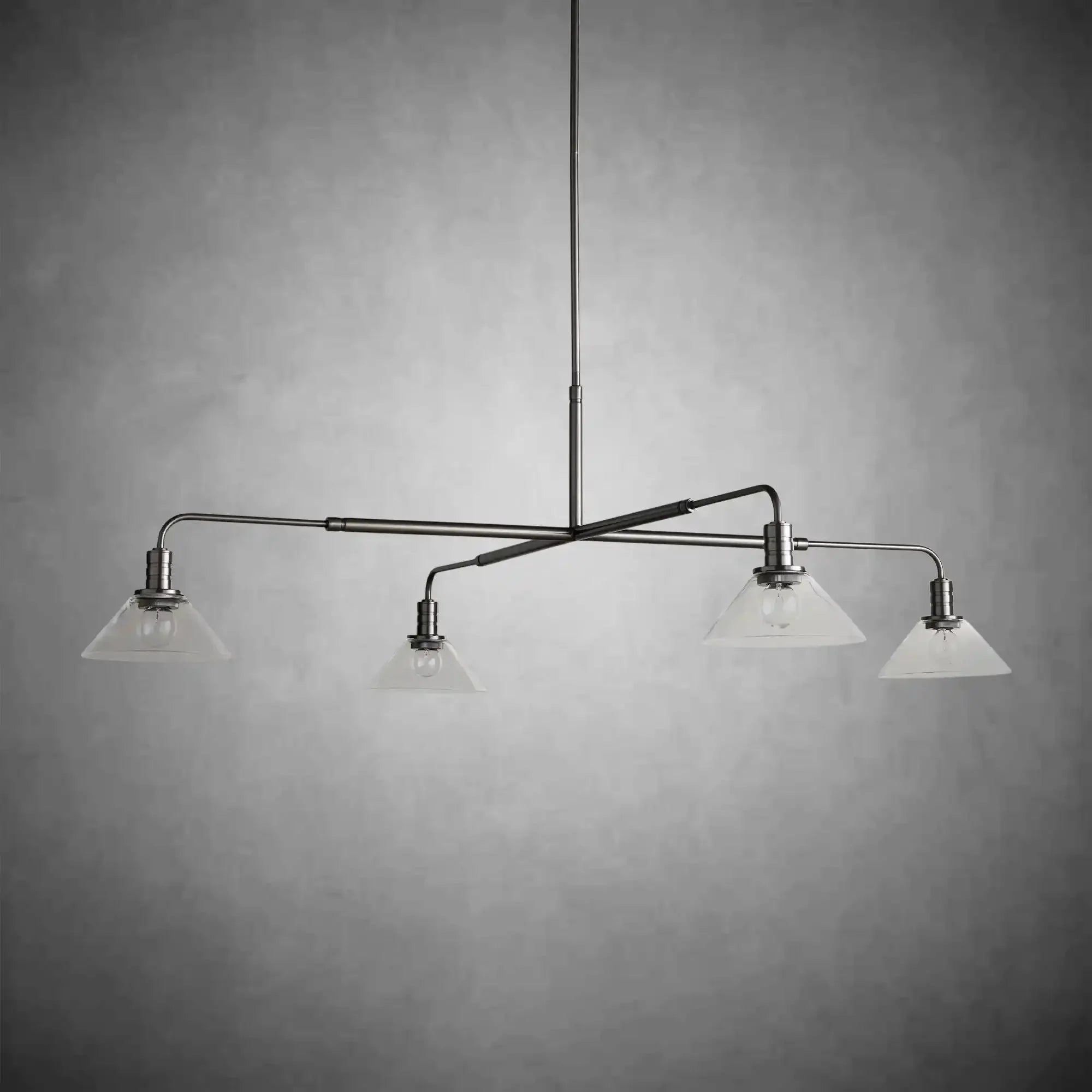 Theron Glass Round Chandelier 30'' 52'' - Cyran Lamps