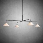 Theron Glass Round Chandelier 30'' 52'' - Cyran Lamps