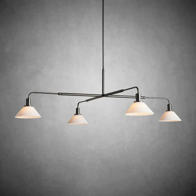 Theron Glass Round Chandelier 30'' 52'' - Cyran Lamps