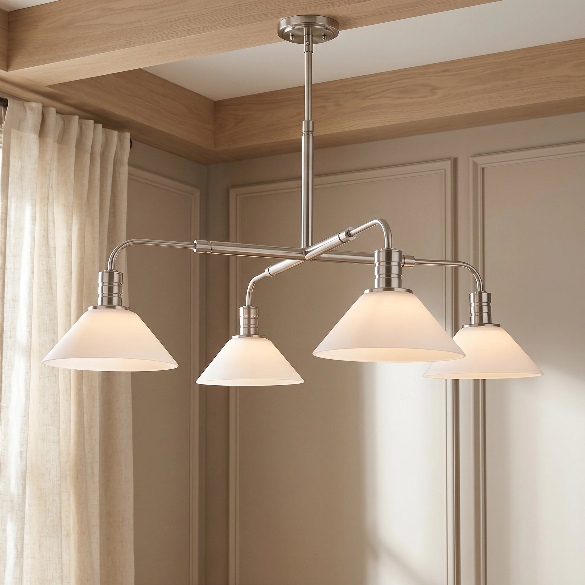 Theron Glass Round Chandelier 30'' 52'' - Cyran Lamps