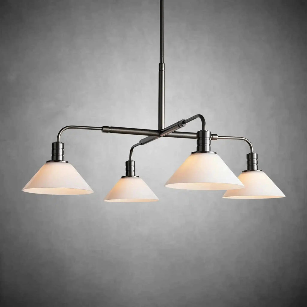 Theron Glass Round Chandelier 30'' 52'' - Cyran Lamps