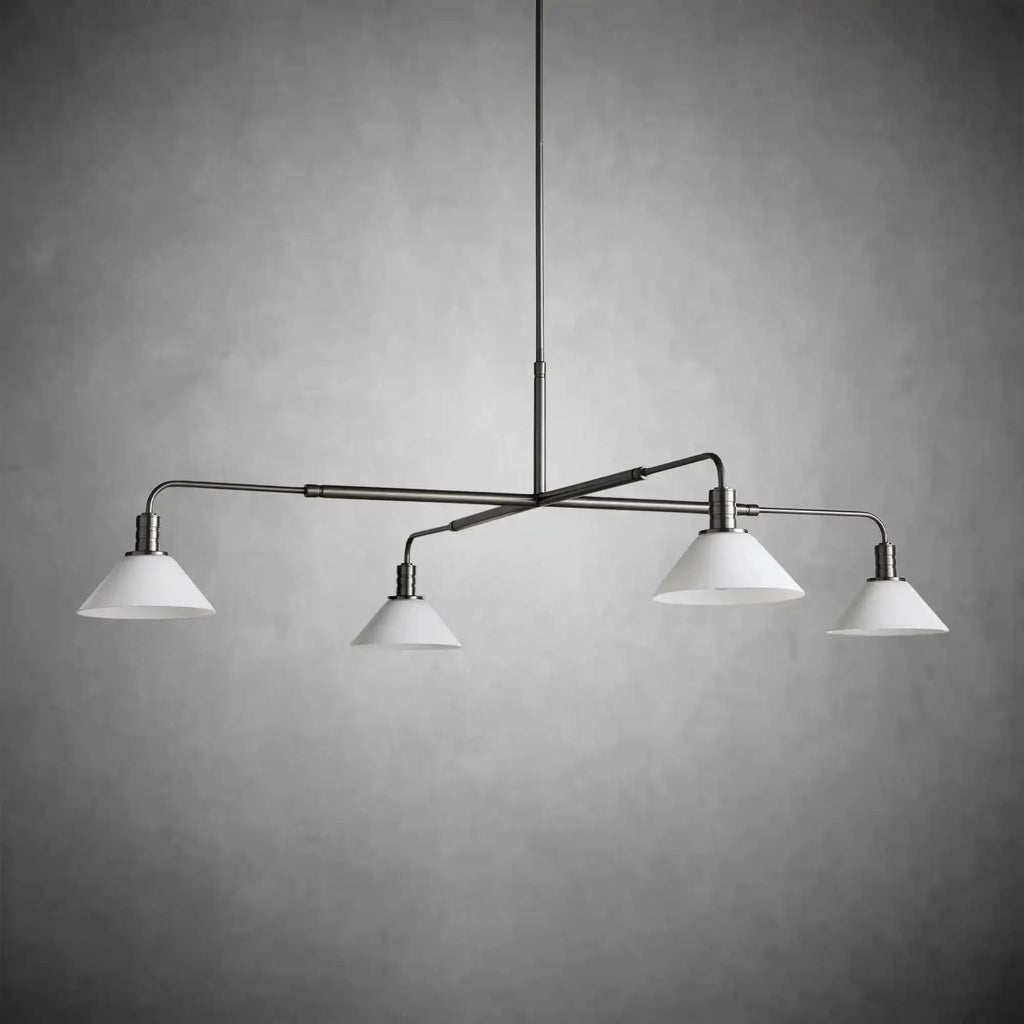 Theron Glass Round Chandelier 30'' 52'' - Cyran Lamps