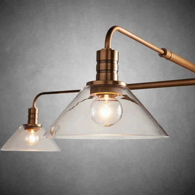 Theron Glass Round Chandelier 30'' 52'' - Cyran Lamps