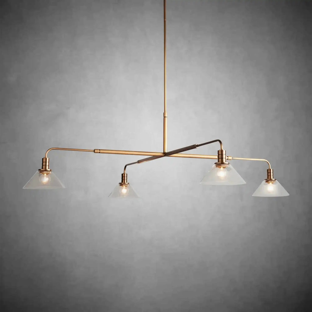 Theron Glass Round Chandelier 30'' 52'' - Cyran Lamps