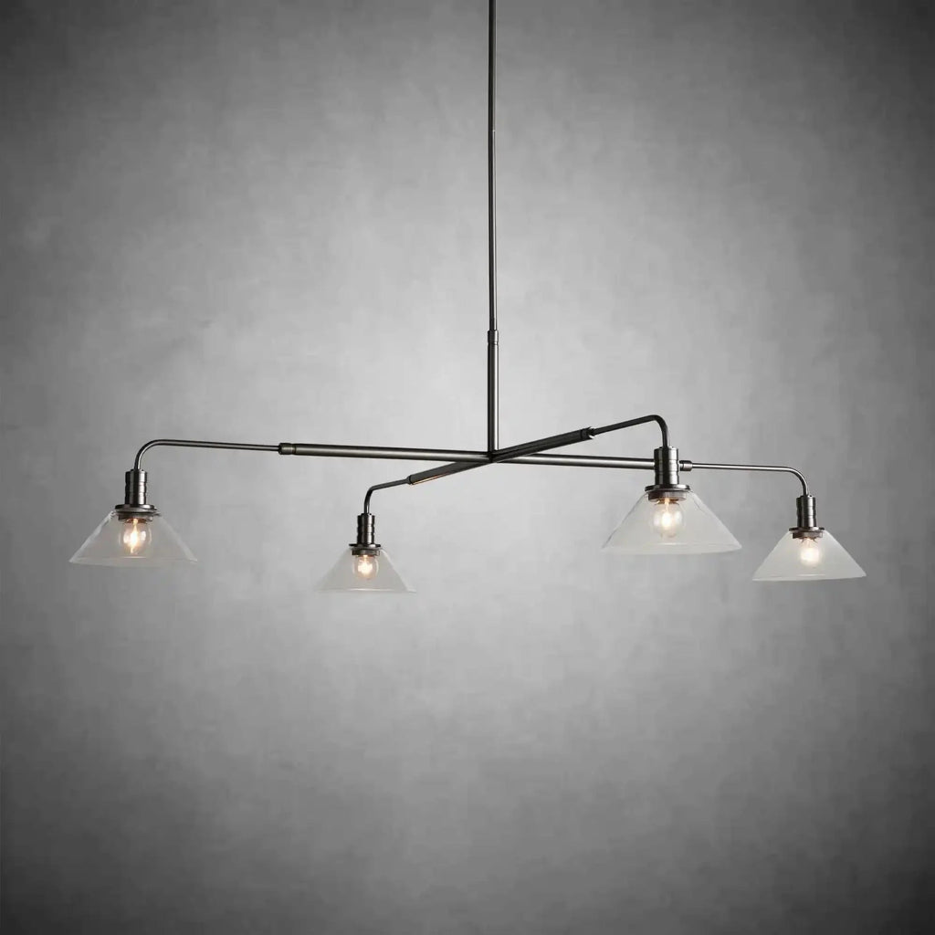 Theron Glass Round Chandelier 30'' 52'' - Cyran Lamps