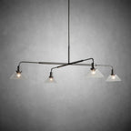 Theron Glass Round Chandelier 30'' 52'' - Cyran Lamps