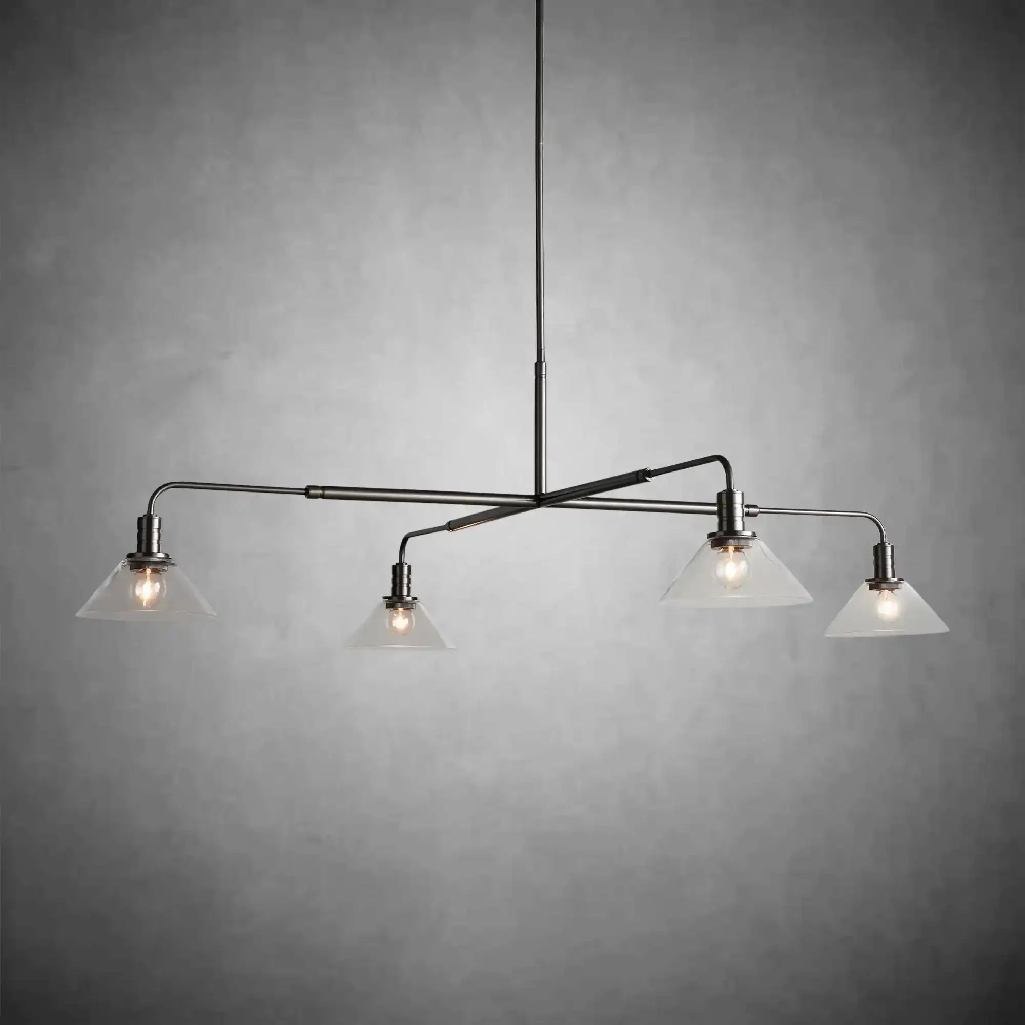 Theron Glass Round Chandelier 30'' 52'' - Cyran Lamps
