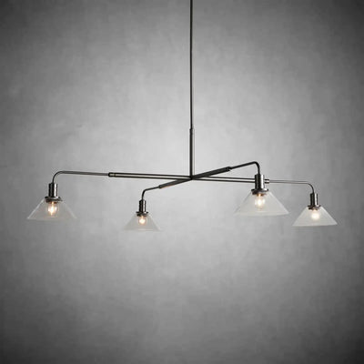 Theron Glass Round Chandelier 30'' 52'' - Cyran Lamps