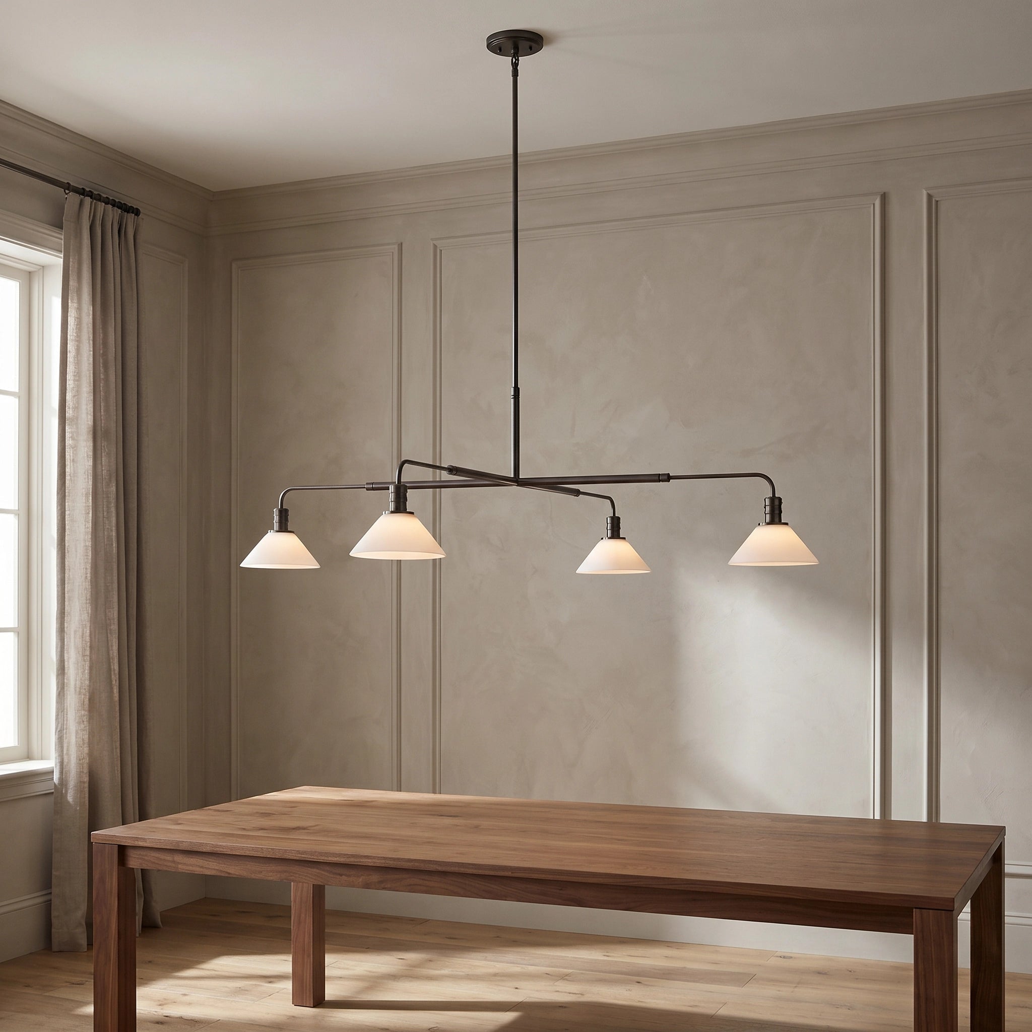 Theron Glass Round Chandelier 30'' 52'' - Cyran Lamps
