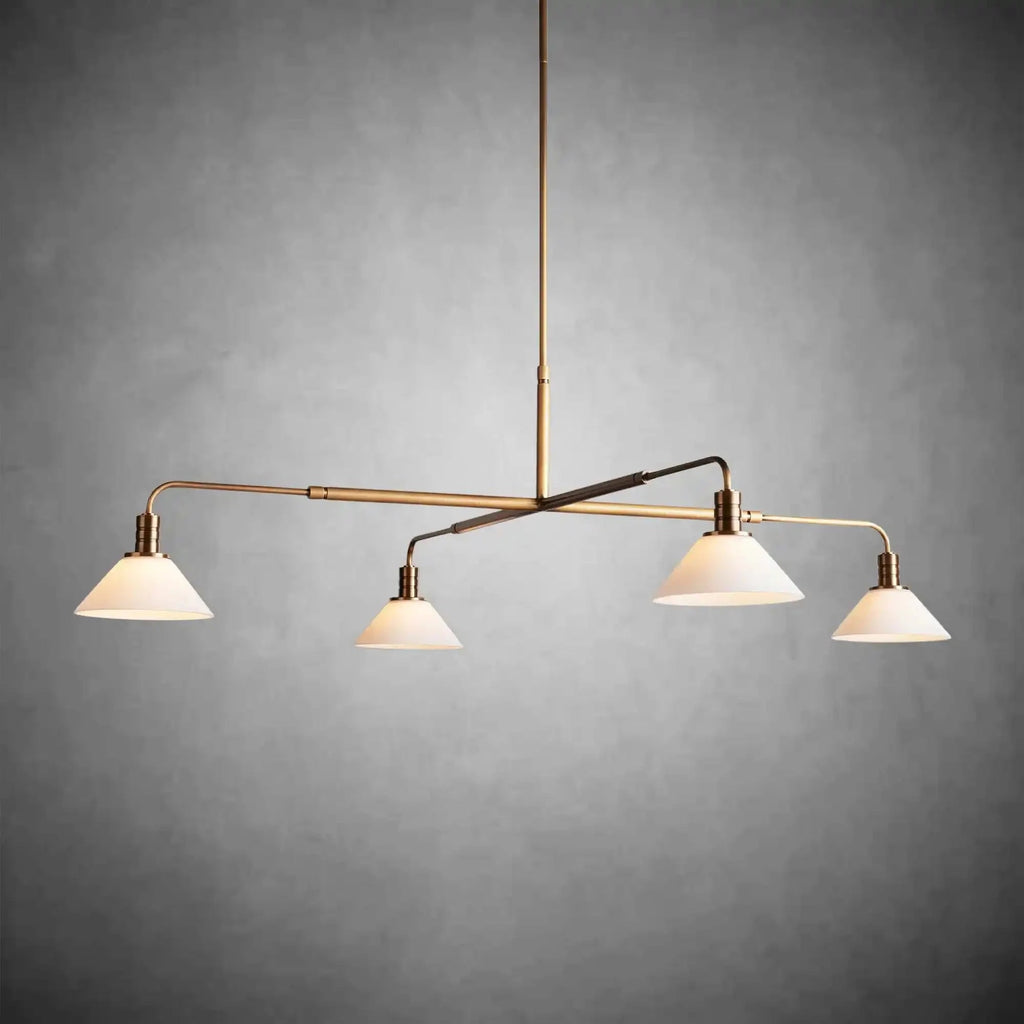 Theron Glass Round Chandelier 30'' 52'' - Cyran Lamps