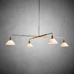 Theron Glass Round Chandelier 30'' 52'' - Cyran Lamps