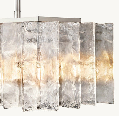 Trama Rectangular Chandelier 49" - Cyran Lamps