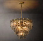 Trama Tiered Round Chandelier 36" - Cyran Lamps