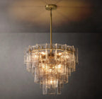 Trama Tiered Round Chandelier 36" - Cyran Lamps
