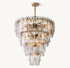 Trama Tiered Round Chandelier 47" - Cyran Lamps