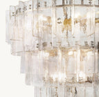 Trama Tiered Round Chandelier 47" - Cyran Lamps