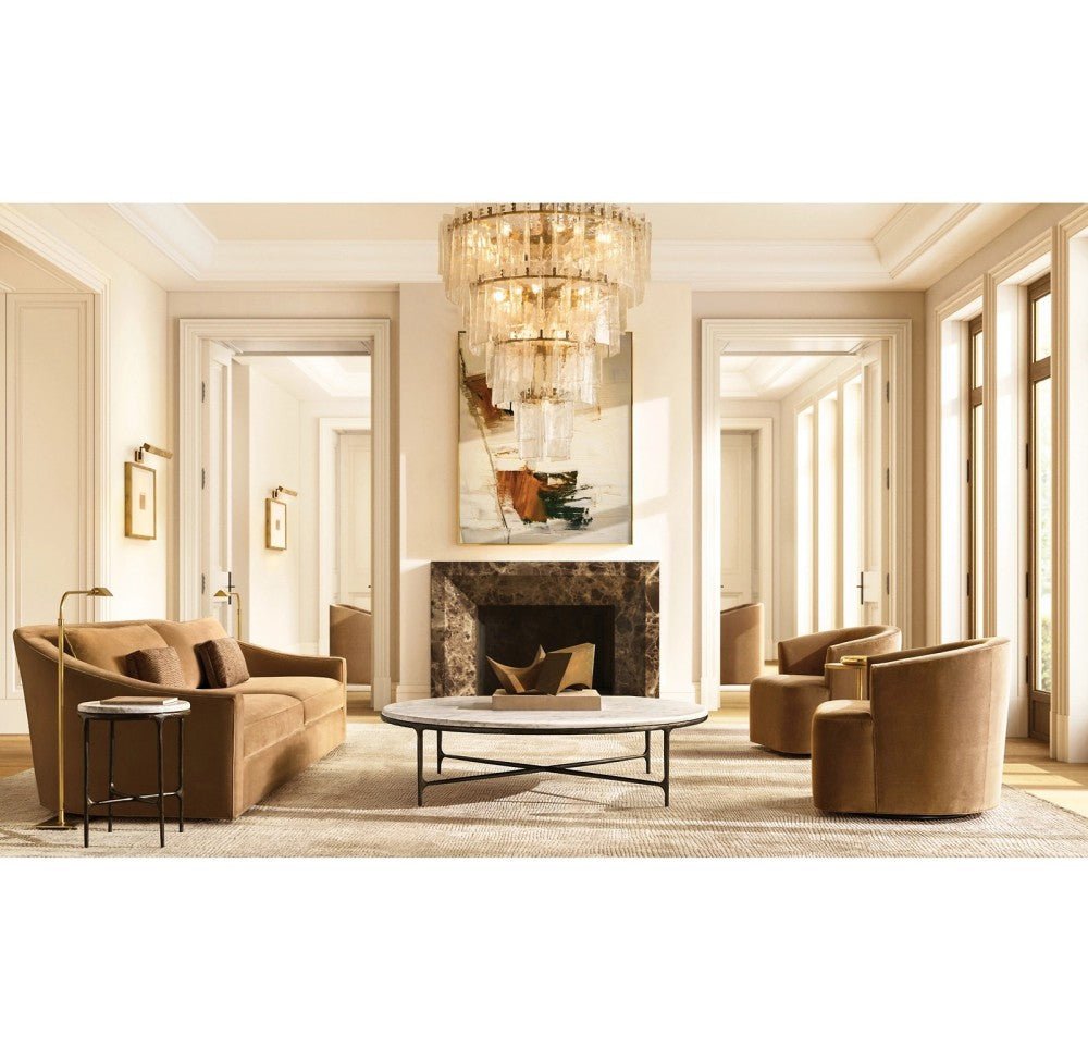 Trama Tiered Round Chandelier 47" - Cyran Lamps
