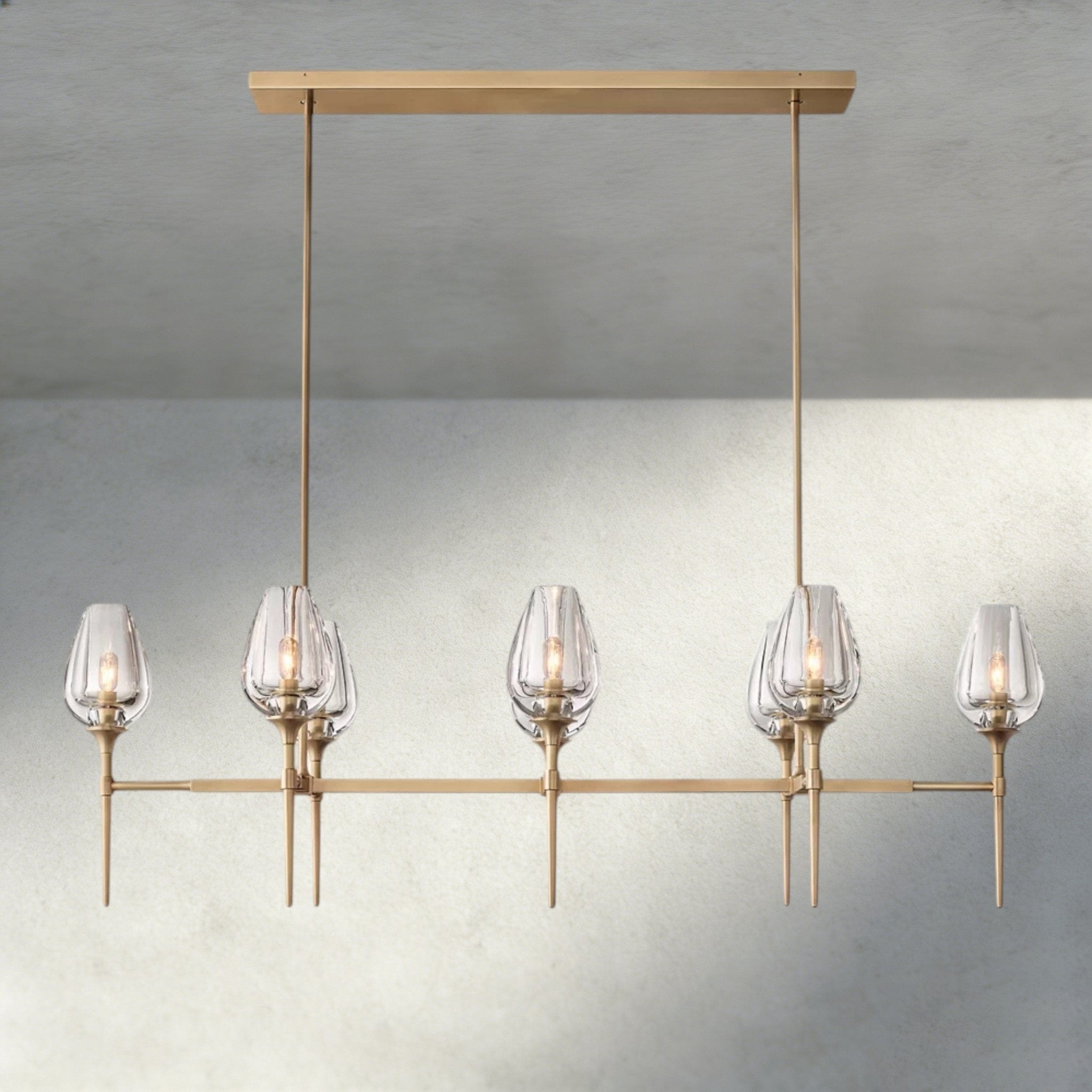 Tulip Linear Chandelier 52", 65" - Cyran Lamps