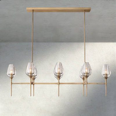 Tulip Linear Chandelier 52", 65" - Cyran Lamps