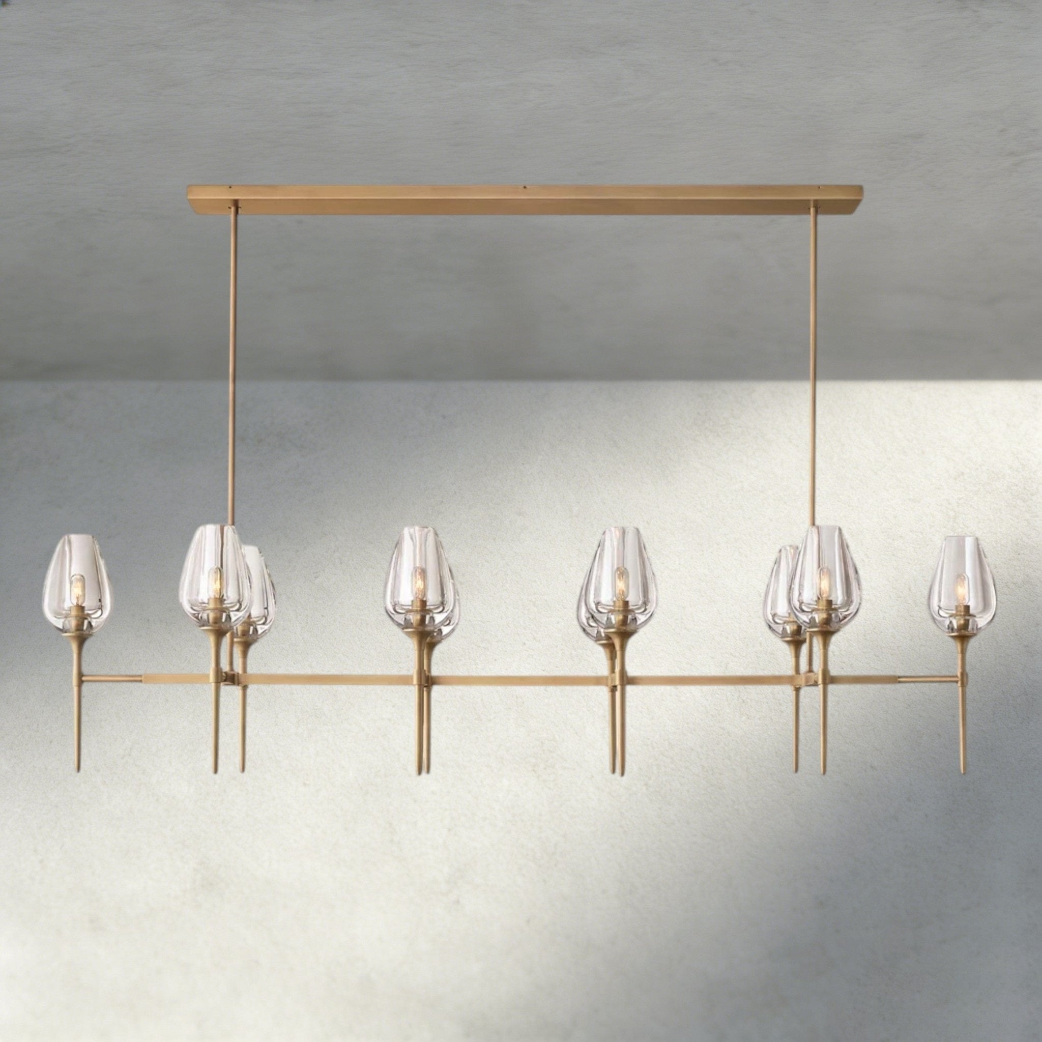Tulip Linear Chandelier 52", 65" - Cyran Lamps
