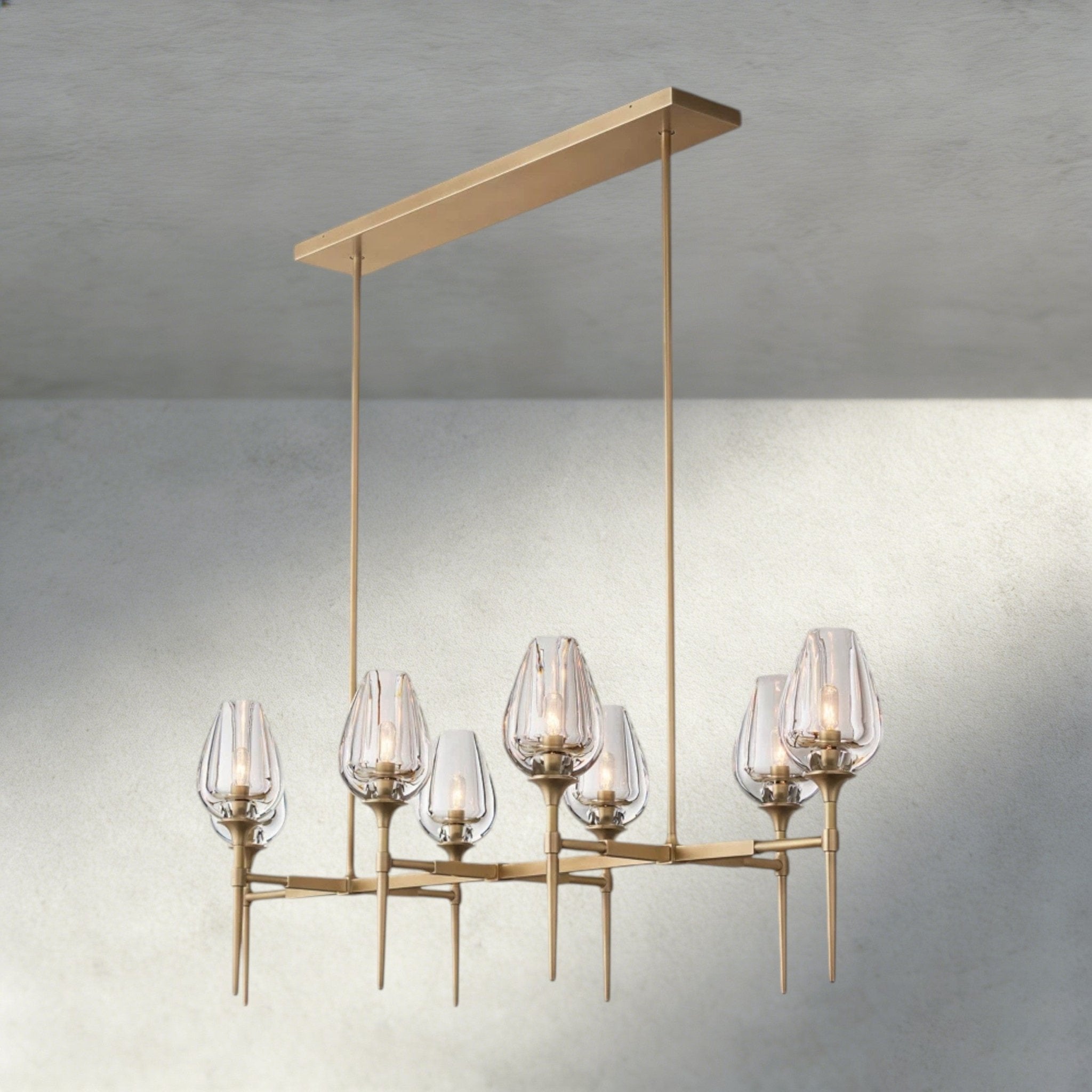 Tulip Linear Chandelier 52", 65" - Cyran Lamps
