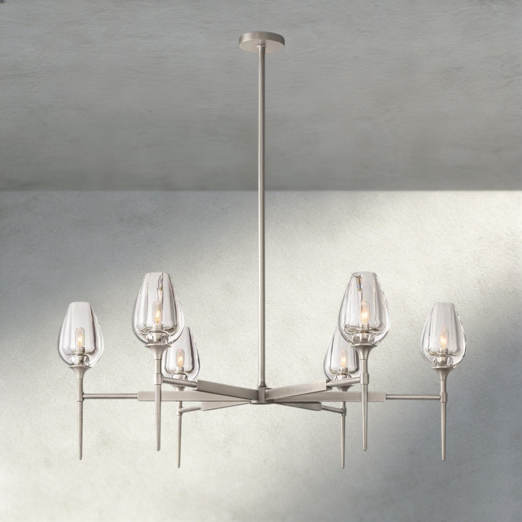 TULIP ROUND CHANDELIER 27", 42", 54" - Cyran Lamps