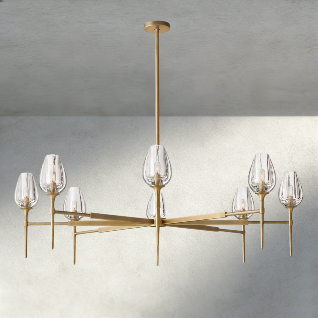 TULIP ROUND CHANDELIER 27", 42", 54" - Cyran Lamps
