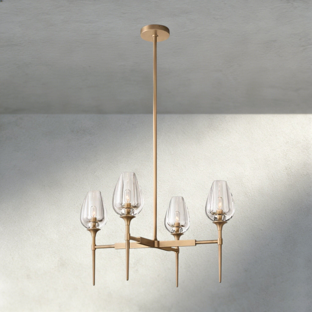 TULIP ROUND CHANDELIER 27", 42", 54" - Cyran Lamps