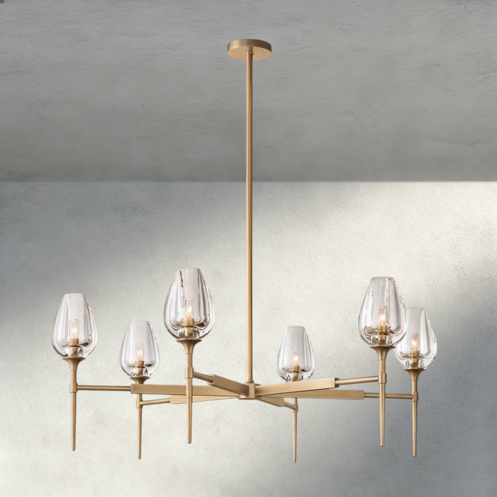 TULIP ROUND CHANDELIER 27", 42", 54" - Cyran Lamps