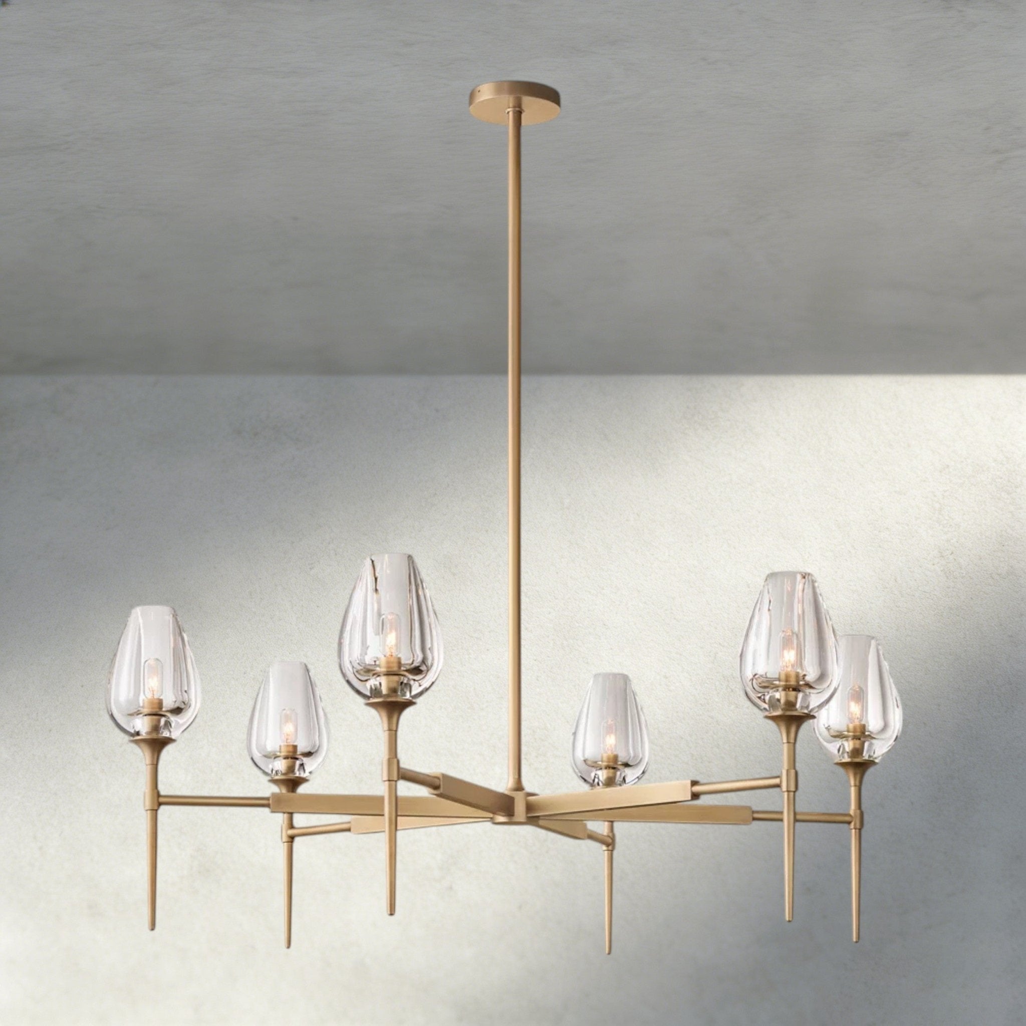 TULIP ROUND CHANDELIER 27", 42", 54" - Cyran Lamps