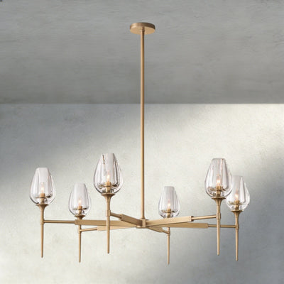 TULIP ROUND CHANDELIER 27", 42", 54" - Cyran Lamps