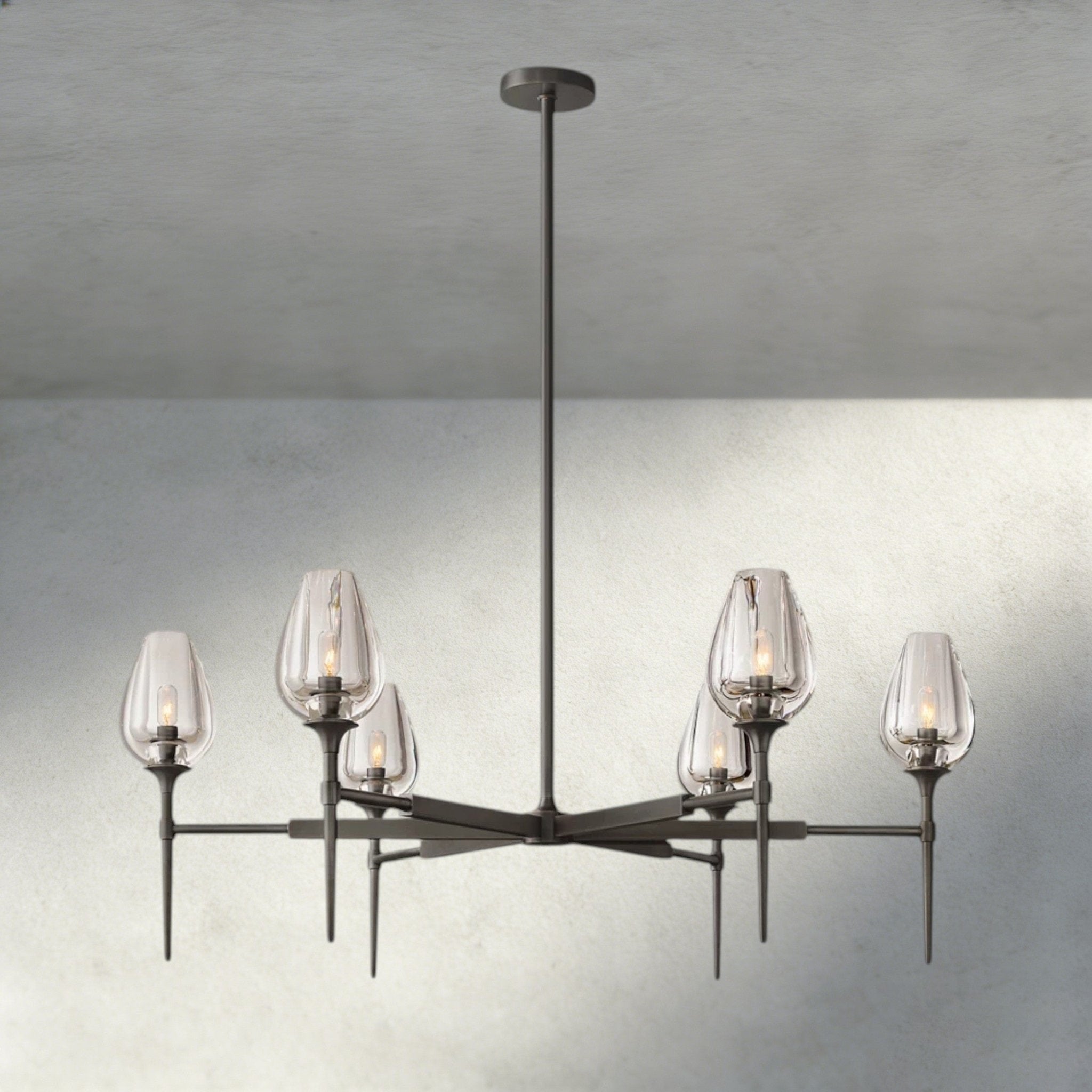 TULIP ROUND CHANDELIER 27", 42", 54" - Cyran Lamps