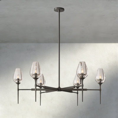 TULIP ROUND CHANDELIER 27", 42", 54" - Cyran Lamps