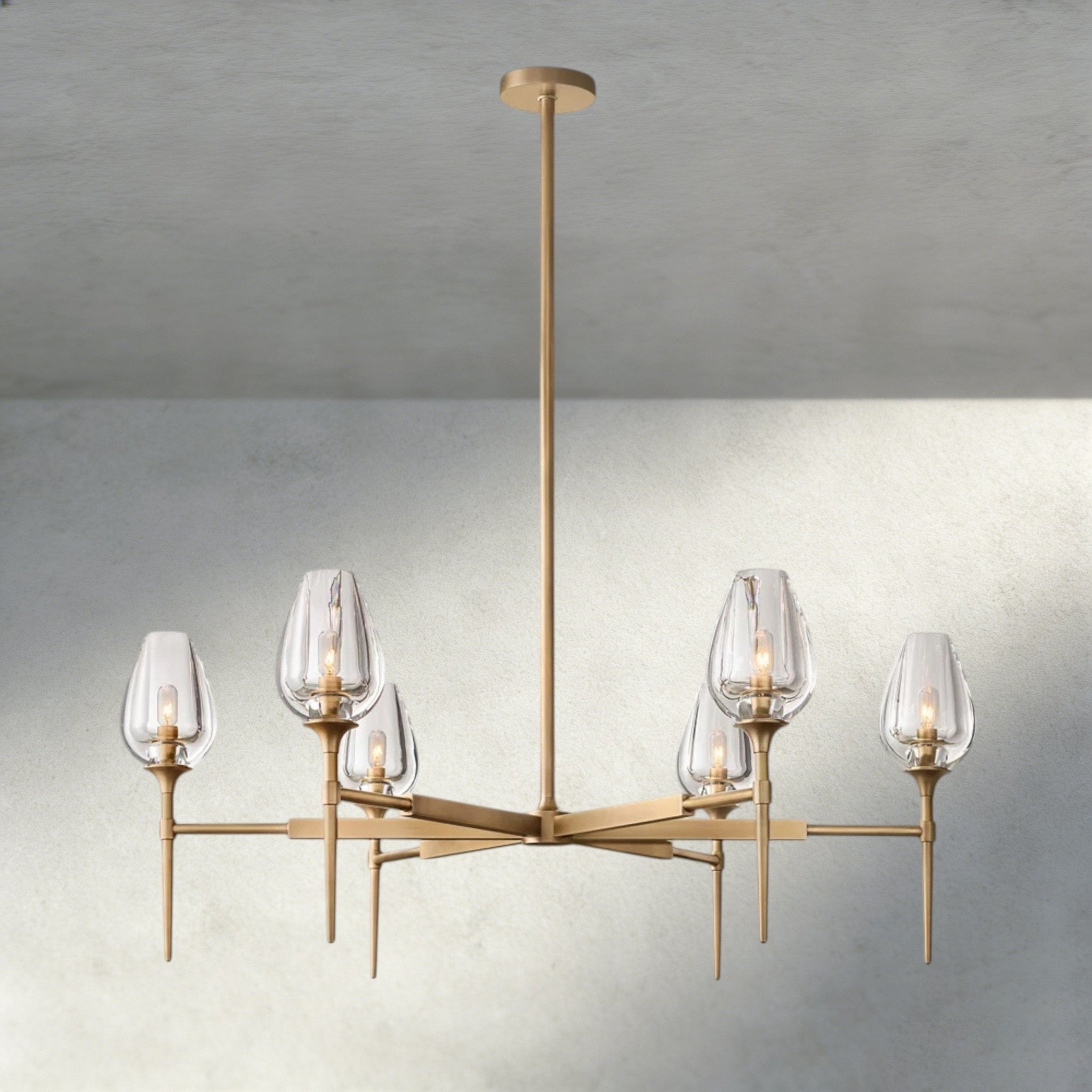TULIP ROUND CHANDELIER 27", 42", 54" - Cyran Lamps