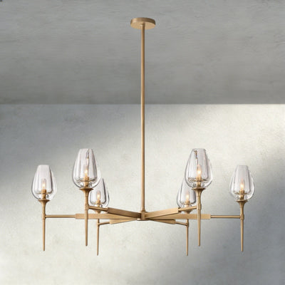 TULIP ROUND CHANDELIER 27", 42", 54" - Cyran Lamps
