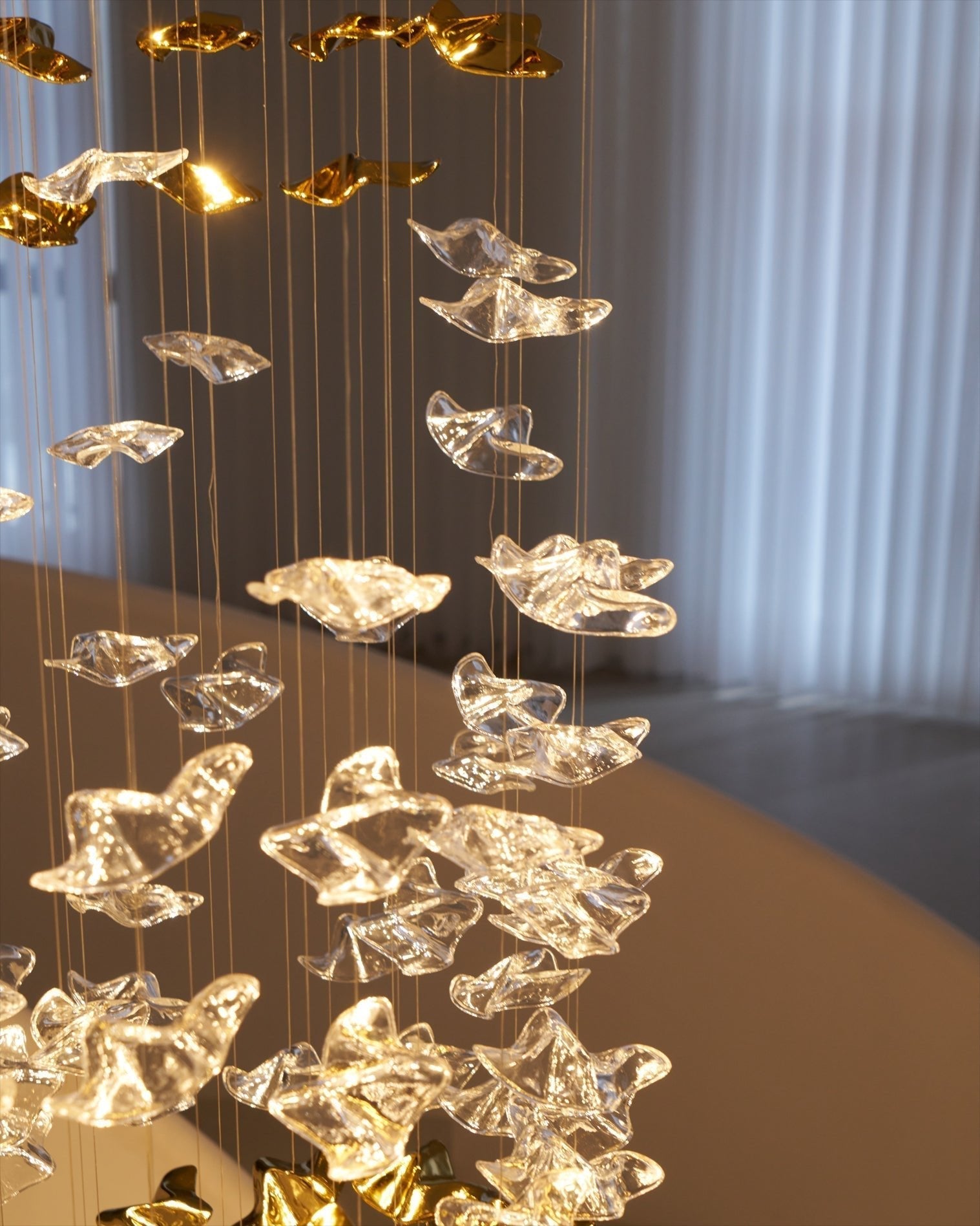 Veloria Fluid Chandelier - Cyran Lamps