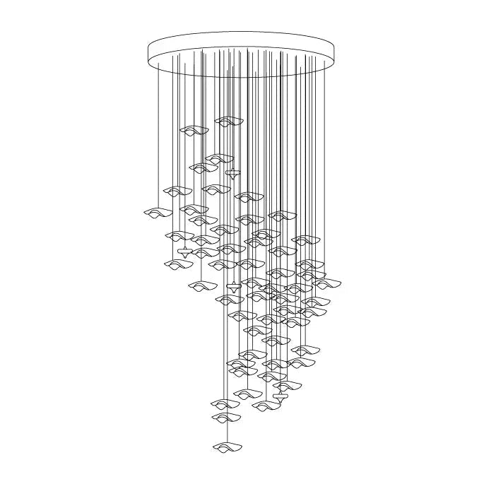 Veloria Fluid Chandelier - Cyran Lamps