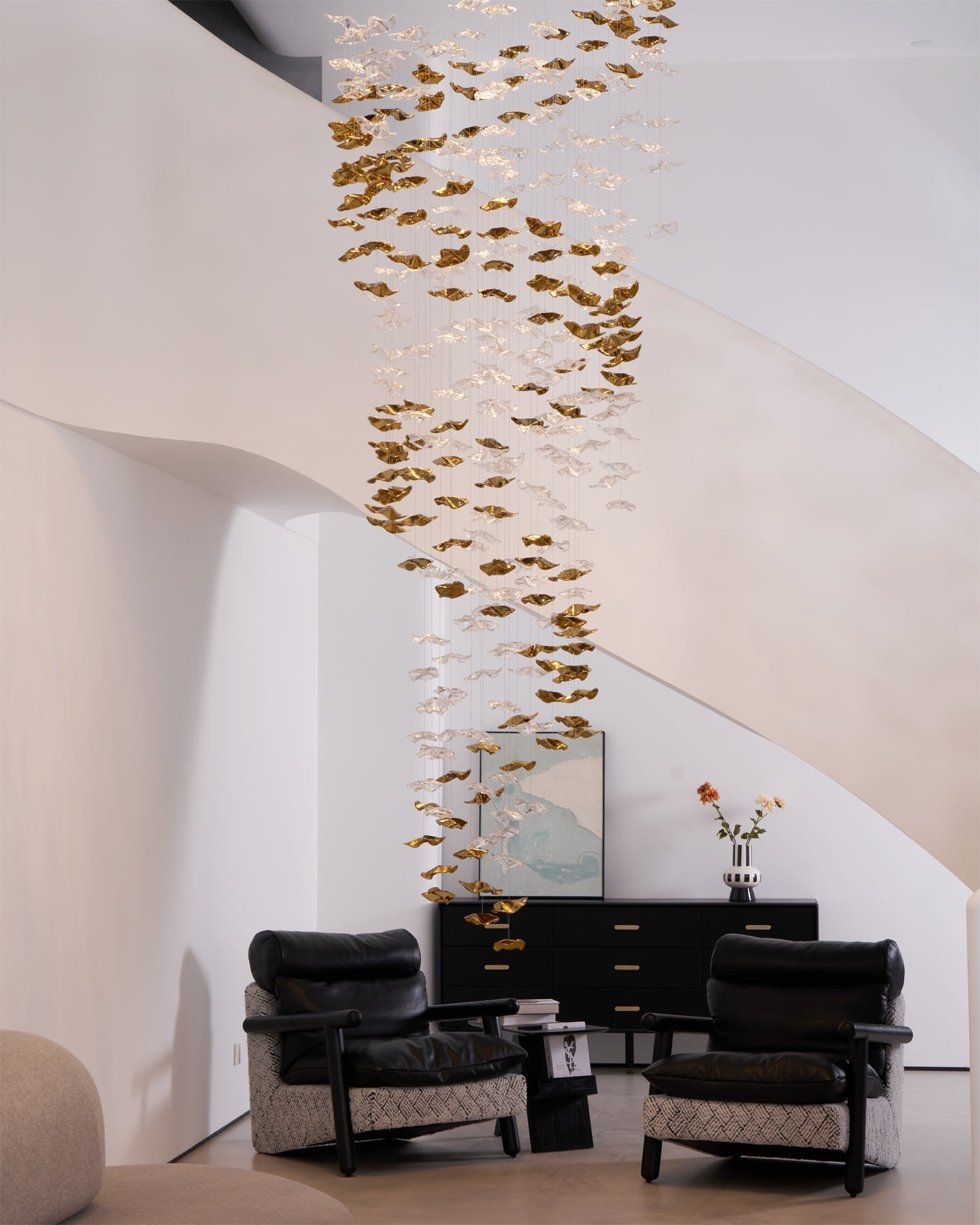 Veloria Fluid Chandelier - Cyran Lamps