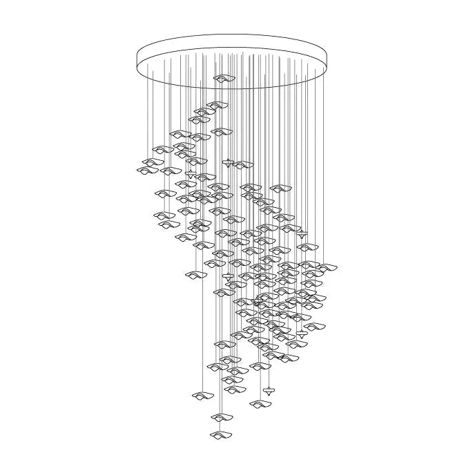 Veloria Fluid Chandelier - Cyran Lamps