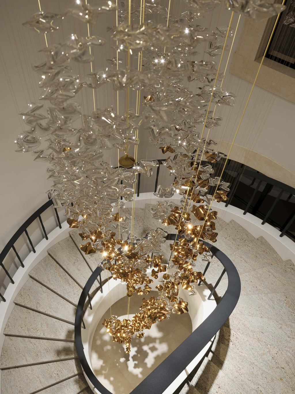 Veloria Fluid Chandelier - cyranlamps