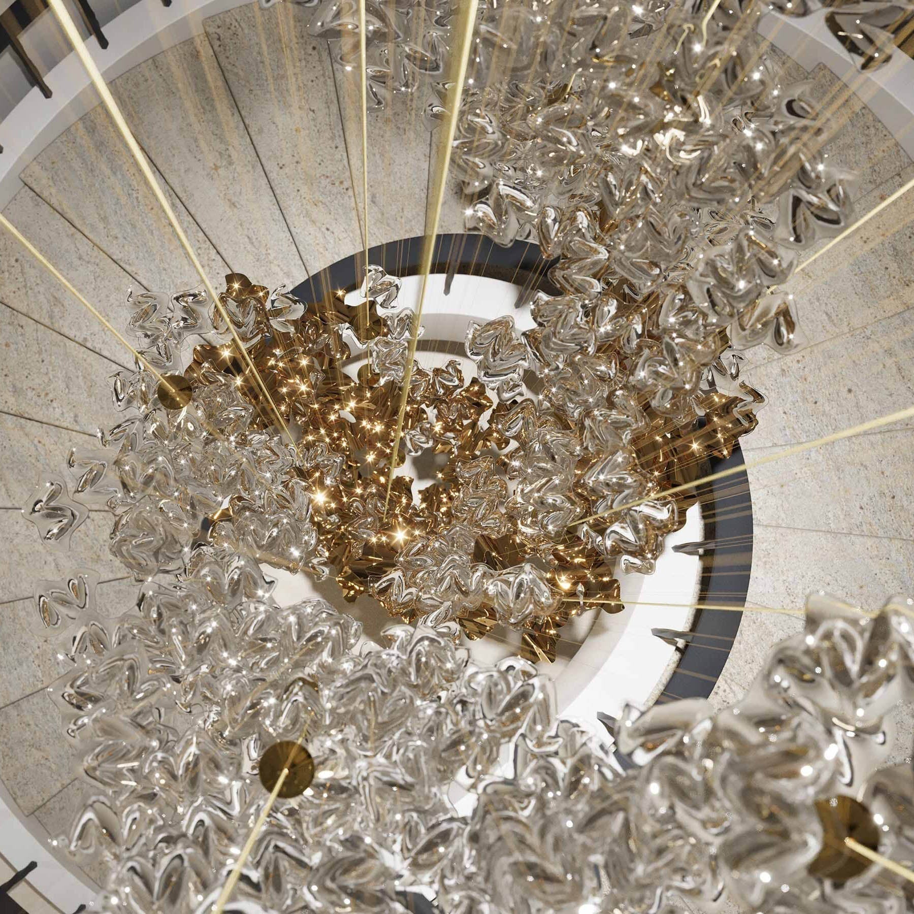 Veloria Fluid Glass Pendant - Cyran Lamps