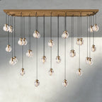 Venetian Pearl Rectangular Chandelier 36", 54", 72" - Cyran Lamps