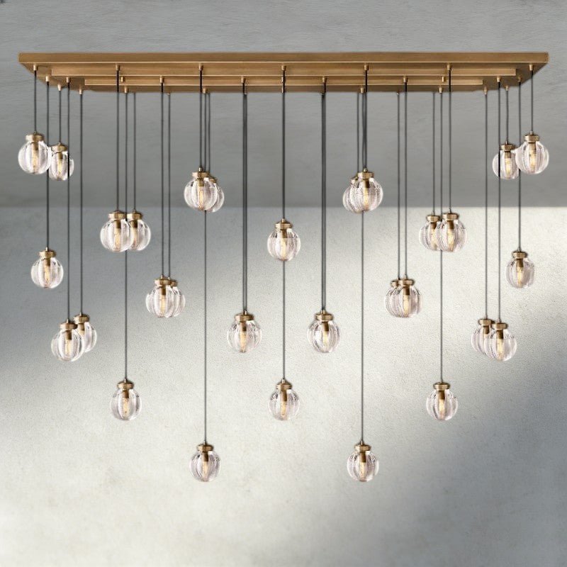 Venetian Pearl Rectangular Chandelier 36", 54", 72" - Cyran Lamps